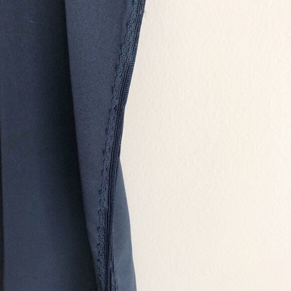 Lucky Brand Center Lace Silky Tank Top Navy Blue - Picture 4 of 8